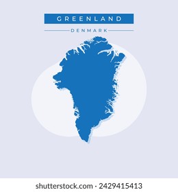 Transparente - mapa negro de Groenlandia. Ilustración vectorial eps