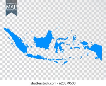 Transparent - high detailed map of Indonesia. Vector illustration eps 10.