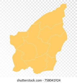Transparent - High Detailed Orange Map of San Marino. Vector illustration eps 10.