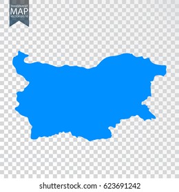 Transparent - high map of Bulgaria. Vector illustration eps 10.
