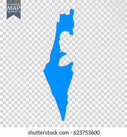 Transparent - high map of Israel. Vector illustration eps 10.