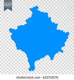 Transparent - high map of Kosovo. Vector illustration eps 10.