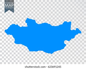 Transparent - high map of Mongolia. Vector illustration eps 10.