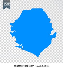 Transparent - high map of Sierra Leone. Vector illustration eps 10.