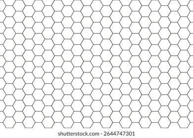 Transparent Honeycomb Pattern Wallpaper with Black Lines