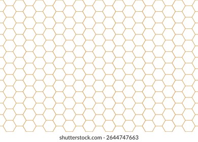Transparent Honeycomb Pattern Wallpaper with Orange Lines