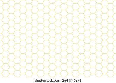 Transparent Honeycomb Pattern Wallpaper with Yellow Lines