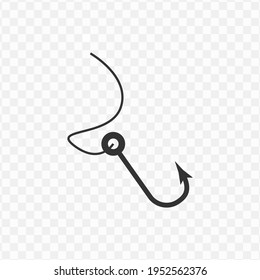 Transparent hook icon png, vector illustration of an hook icon in dark color and transparent background(png)