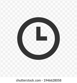 Transparent hour icon png, vector illustration of an hour icon in dark color and transparent background(png)