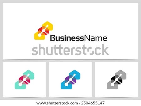 Transparent House Icon Connect Link Node Logo Design