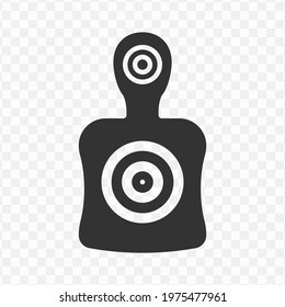Transparent human target icon , vector illustration of an human 
 target icon in dark color and transparent background