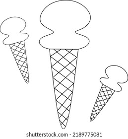 Transparent ice cream cone illustration 