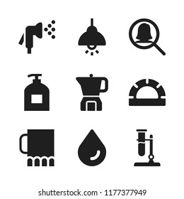 transparent icon. 9 transparent vector icons set. test tubes, jar and drop icons for web and design about transparent theme