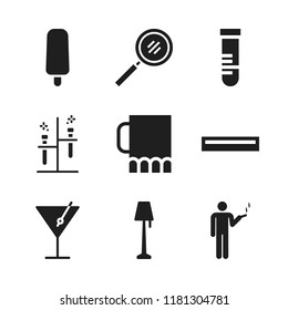 transparent icon. 9 transparent vector icons set. frozen, martini and jar icons for web and design about transparent theme