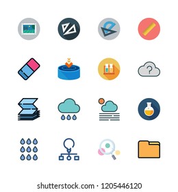 transparent icon set. vector set about office material, drop, set square and protractor icons set.