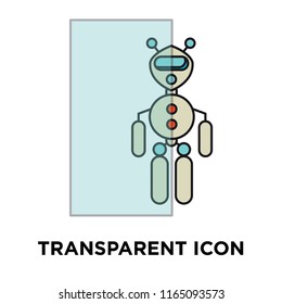 Transparent icon vector isolated on white background, Transparent transparent sign , technology symbols
