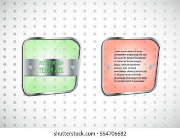 Transparent Illustration. Can be used as Banner, Badge or Card. Modern Design for many uses such as presentation, flyer, buttons and more. Vector Illustration.   