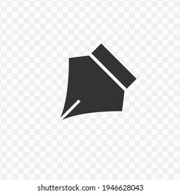 Transparent ink pen icon png, vector illustration of an ink pen icon in dark color and transparent background(png)