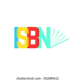 transparent isbn sign like opened book. concept of booklet, ebook, commercial standard literature, press. isolated on transparent background. flat style trend modern logotype design vector illustration