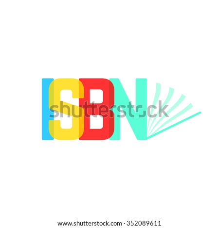 transparent isbn sign like opened book. concept of booklet, ebook, commercial standard literature, press. isolated on transparent background. flat style trend modern logotype design vector illustration