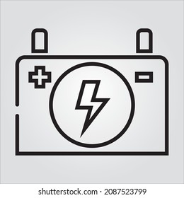 Transparent Isolated Battery Icons and Illustration For Multi-Purpose Application with Scalable Vector Graphics