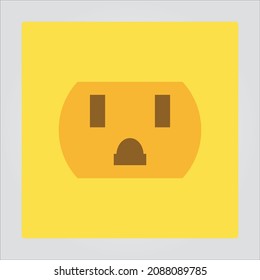 Iconos de zócalo eléctrico aislados y transparentes e ilustración para aplicaciones multipropósito con gráficos vectoriales escalables