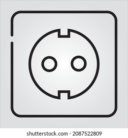 Transparent Isolated Electrical Socket Icons and Illustration For Multi-Purpose Application with Scalable Vector Graphics