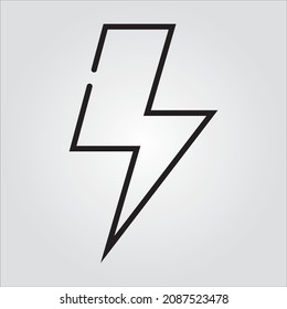 Transparent Isolated Lightning Bolt Icons and Illustration For Multi-Purpose Application with Scalable Vector Graphics