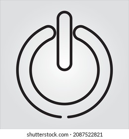 Transparent Isolated Power Button Icons and Illustration For Multi-Purpose Application with Scalable Vector Graphics