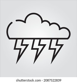 Transparent Isolated Thunder Bolt Icons and Illustration For Multi-Purpose Application with Scalable Vector Graphics