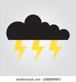 Transparent Isolated Thunder Bolt Icons and Illustration For Multi-Purpose Application with Scalable Vector Graphics