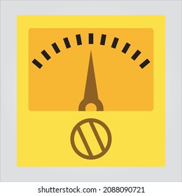 Transparent Isolated Voltmeter Icons and Illustration For Multi-Purpose Application with Scalable Vector Graphics