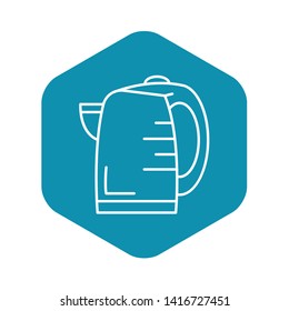 Transparent kettle icon. Outline transparent kettle vector icon for web design isolated on white background
