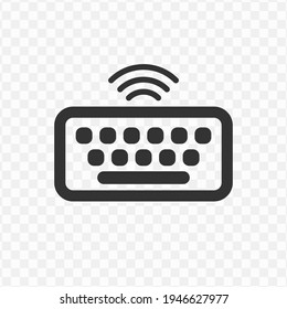 Transparent keyboard icon png, vector illustration of an keyboard icon in dark color and transparent background(png)