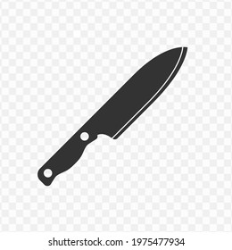 Transparent knife icon , vector illustration of an knife icon in dark color and transparent background.