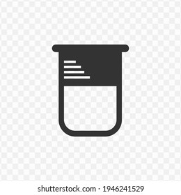 Transparent laboratorium glass icon png, vector illustration of an laboratorium glass icon in dark color and transparent background(png)