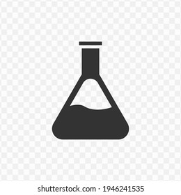 Transparent laboratory glass icon png, vector illustration of an laboratory glass icon in dark color and transparent background(png)