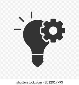 Transparent lamp setting icon png, vector illustration of an lamp setting icon in dark color and transparent background(png)
