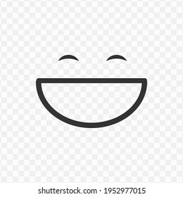 Transparent laugh icon png, vector illustration of an laugh icon in dark color and transparent background(png)