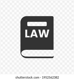 Transparent law book icon png, vector illustration of an law book icon in dark color and transparent background(png)
