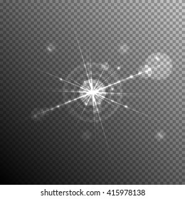 Transparent lens flare vector element. eps10 format.