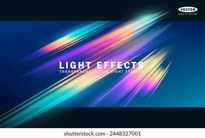 Transparent lens rainbow light flare effects. Vector illustration