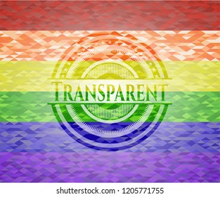 Transparent lgbt colors emblem 