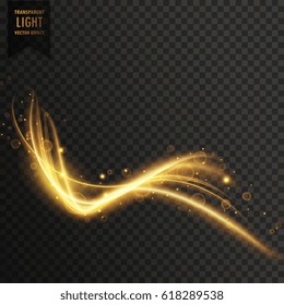 transparenter Lichteffekt in goldener Farbe