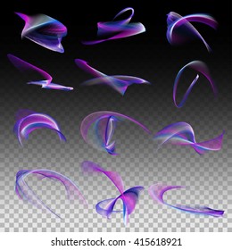 Transparent light effects - vector colored lighteffect on transparented background