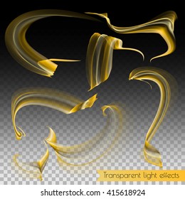 Transparent light effects - vector colored lighteffect on transparented background