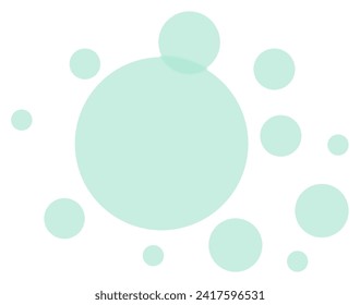 Burbujas de color verde claro transparente Gráficos de arte 4