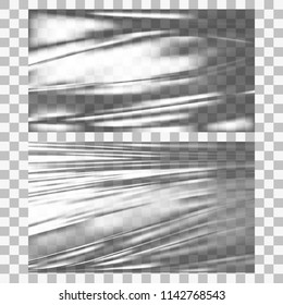 Transparent Light Polyethylene Plastic Warp. Eps10 Vector