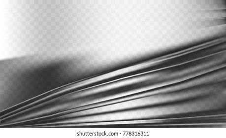 Transparent Light Polyethylene Plastic Warp. Eps10 Vector