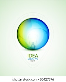 Transparent light sphere. Energy concept. Eps10 vector abstract background